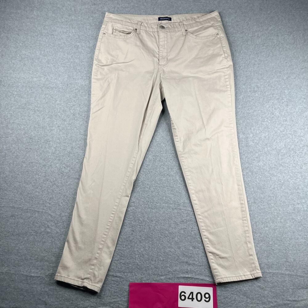 Bandolino Pants Womens Size 16 Lisbeth Beige Casual Stretch